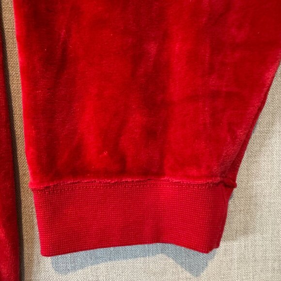 VINTAGE Nike Sweatshirt Mens XL Red Velour Basketball Swoosh Embroidered 90s - Picture 3 of 12